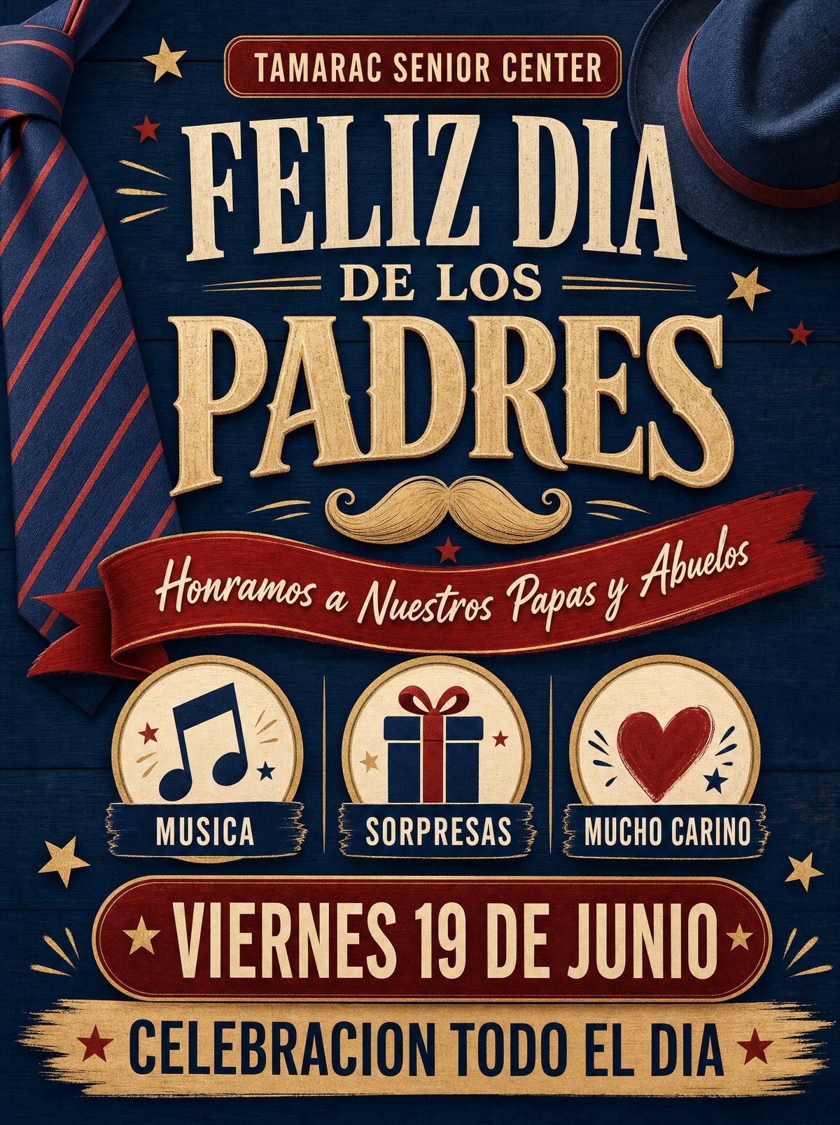 Celebracion del Dia de los Padres el 19 de junio en Tamarac Senior Center