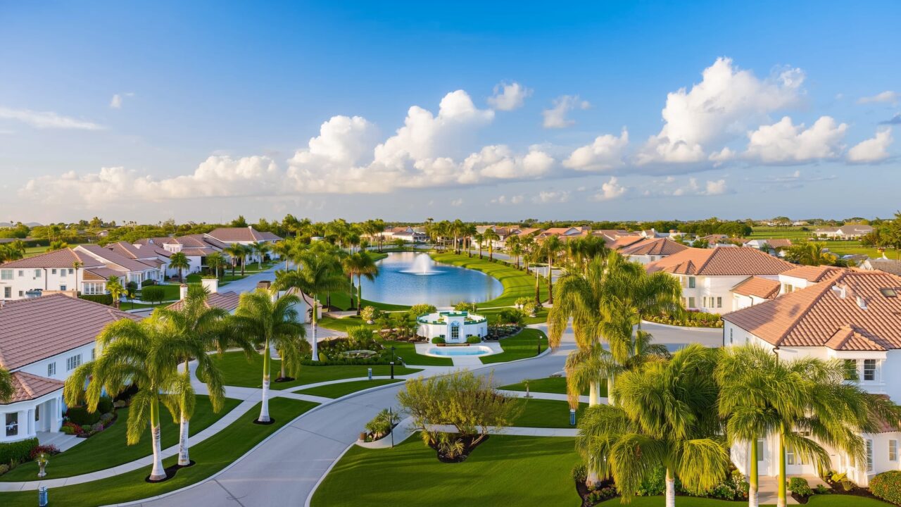 Vecindario residencial de Coral Springs, Florida, atendido por Tamarac Senior Center