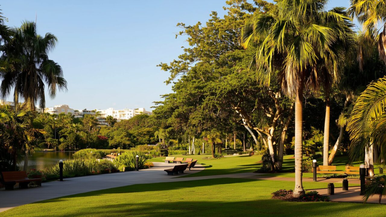 Vecindario residencial de Lauderhill, Florida, atendido por Tamarac Senior Center