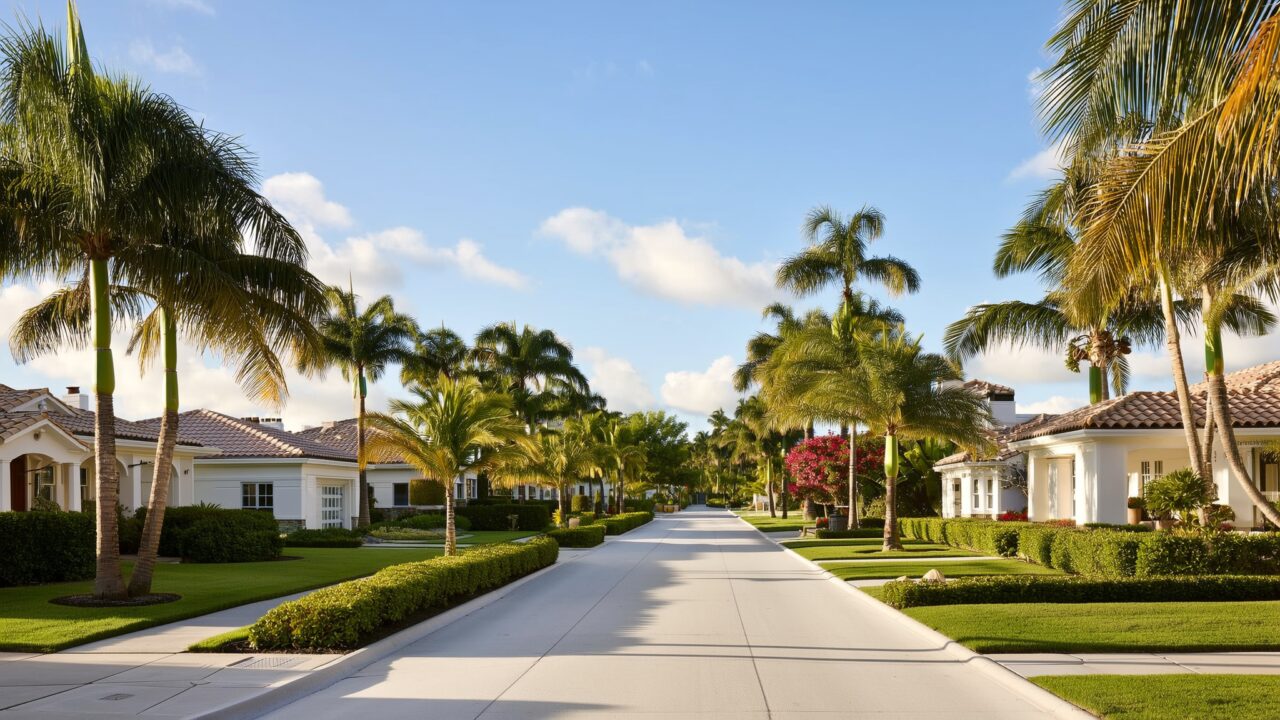 Calles y comunidad de Lauderhill, Florida, dentro de nuestra ruta de transporte