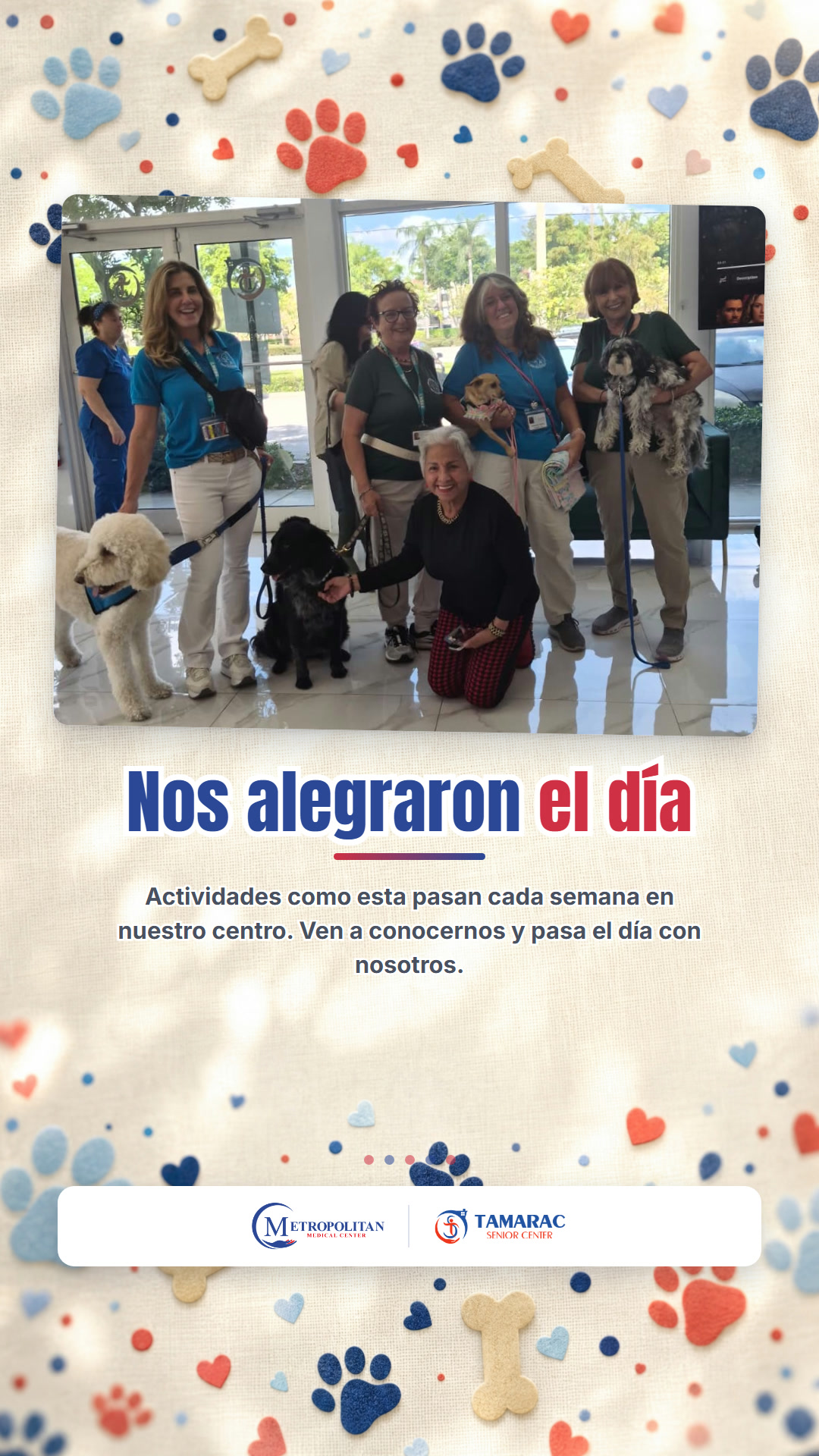 Invitacion a conocer las actividades semanales de Tamarac Senior Center