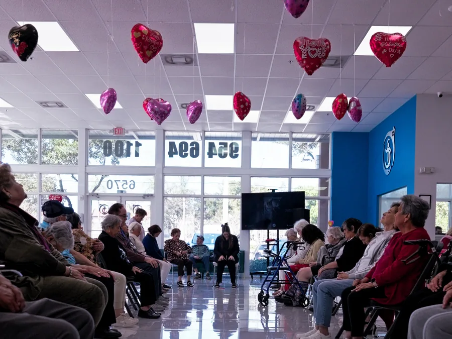 Members gathered for a program
